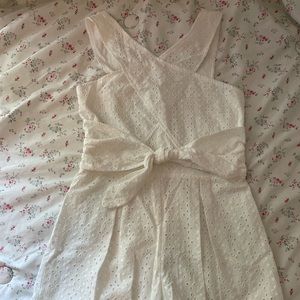 Adorable white eyelet romper. Size 12 GB girls